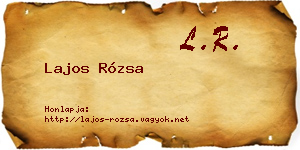 Lajos Rózsa névjegykártya