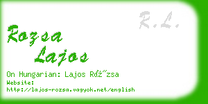 rozsa lajos business card